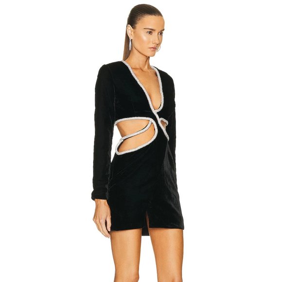 PatBO Black Long Sleeve Dress with Silver Accents - Picture 2 of 7